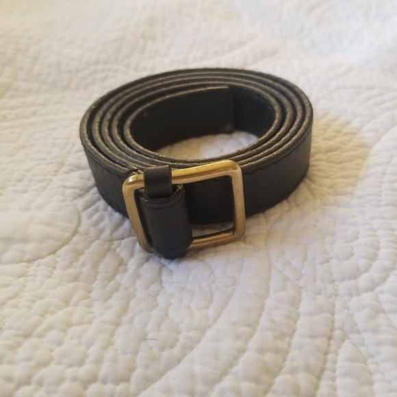 J. Crew Accessories - J. Crew Black Italian Leather Belt